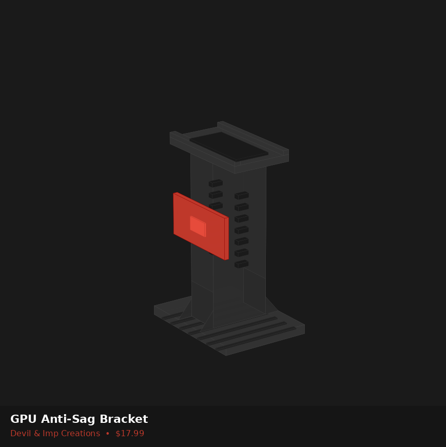 GPU Anti-Sag Bracket with Swappable Badge